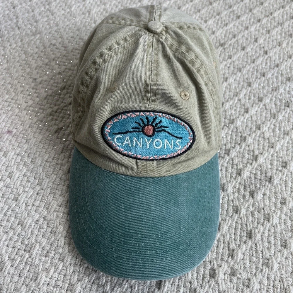 Canyons Retro 90s Y2k Cotton Strapback Baseball Hat Cap Adjustable